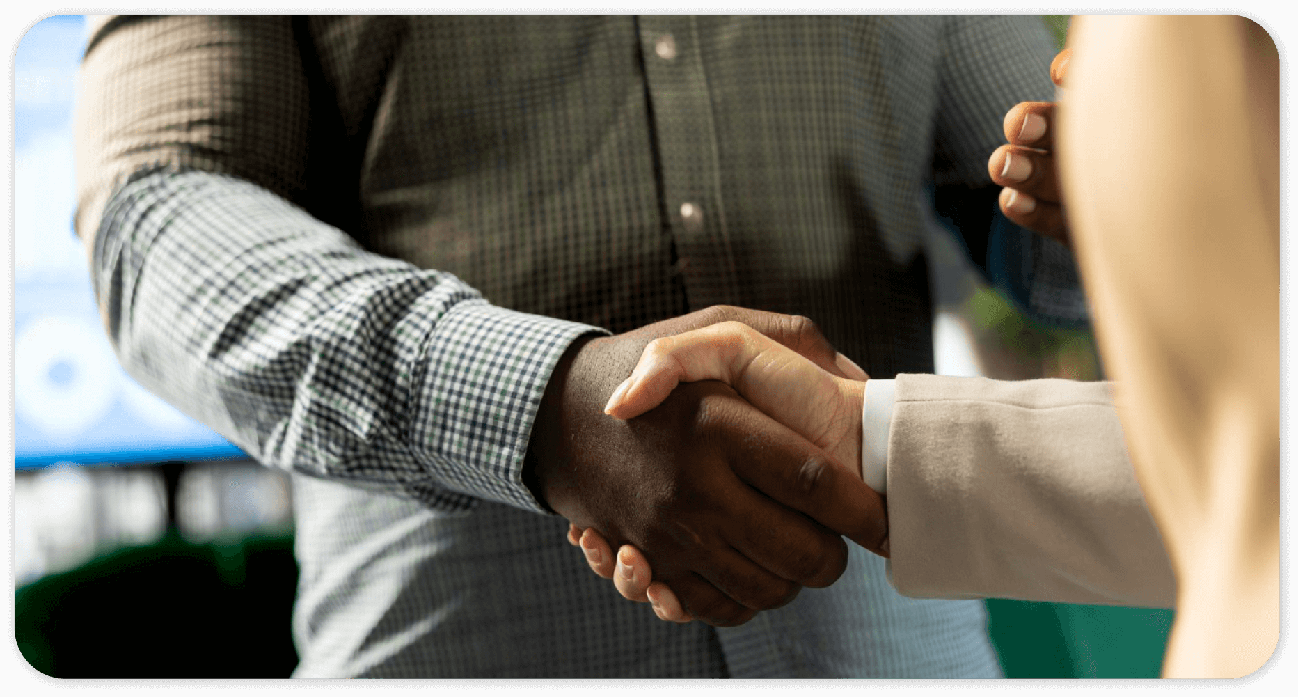 Partners shaking hands